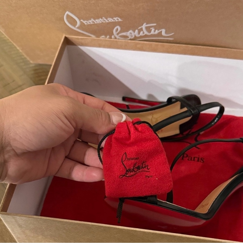 Christian Louboutin Black Strappy Heels - Picture 4 of 4